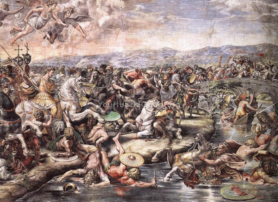 The Battle at Pons Milvius, detail - 拉斐尔